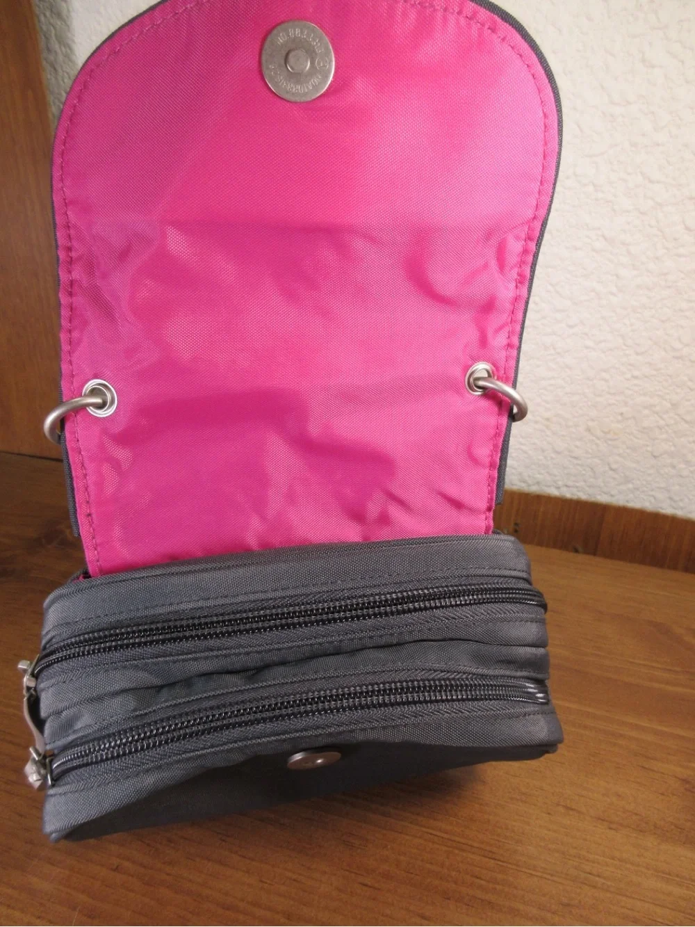 Baggallini Charcoal Gray Compact Crossbody